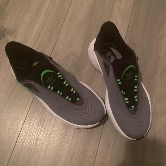 adidas Shoes - New Adidas adiFOM SLTN Grey / Solar Green sneakers